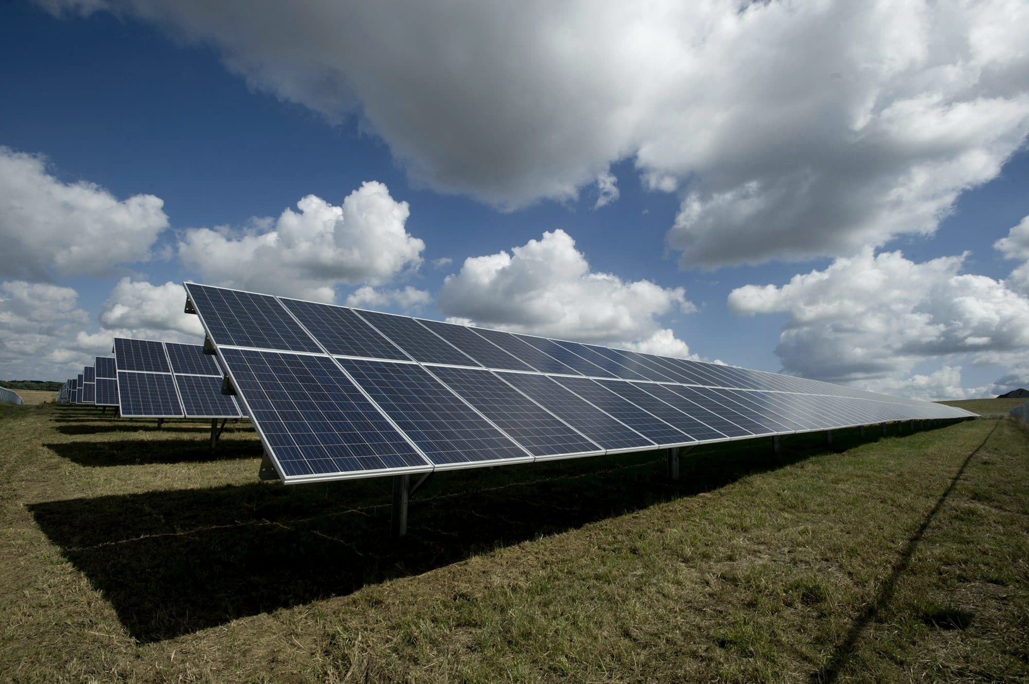 Solar energy infrastructure in an industrial landscape